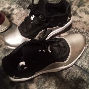 Jordan Low Top Sneakers in Black and Silver